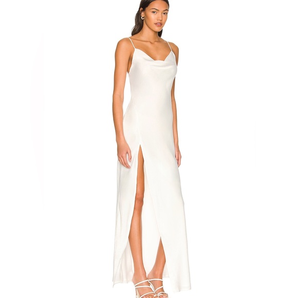 Resa river satin maxi dress in white size S. NWOT - Picture 2 of 11